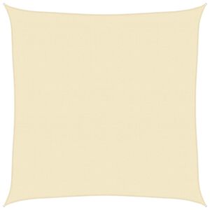 vidaXL Toldo de vela crema HDPE 160 g/m&sup2; 5x5 m