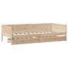 vidaXL Sofá cama con cajones madera maciza de pino 80x200 cm