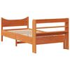 vidaXL Estructura cama con cabecero madera pino marr&oacute;n cera 90x200 cm