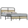 vidaXL Estructura de cama sin colch&oacute;n 140x190 cm madera roble Sonoma