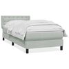 vidaXL Cama box spring con colch&oacute;n terciopelo gris claro 100x210 cm
