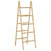 vidaXL Escalera toallero doble con 5 pelda&ntilde;os bamb&uacute; 50x160 cm