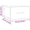 vidaXL Armario de Noche con caj&oacute;n Roble Negro 35 x 35 x 20 cm