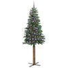 vidaXL &Aacute;rbol de Navidad Delgado con 300 LED con soporte Verde 210 cm