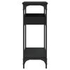 vidaXL Mesa consola con estante madera ingenier&iacute;a negra 100x29x75 cm