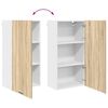 vidaXL Mueble colgante con puerta Roble Sonoma y 50 x 31 x 100 cm