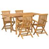 vidaXL Conjunto de Comedor de Jard&iacute;n 5 uds. Marr&oacute;n