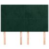 vidaXL Cabecero Terciopelo Verde Oscuro 144x5x118/128 cm