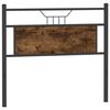 vidaXL Cabecero de repuesto de madera de ingenier&iacute;a y acero roble ahumado 100 cm