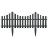 vidaXL Bordes de jardín 17 unidades PP antracita 10 m