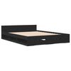 vidaXL Cama con cajones madera de ingenier&iacute;a negro 120x190 cm