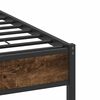 vidaXL Estructura de cama sin colch&oacute;n madera roble ahumado 120x190 cm