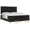 vidaXL Cama tipo Box Spring con cabecera Negro 200 x 180 cm tela