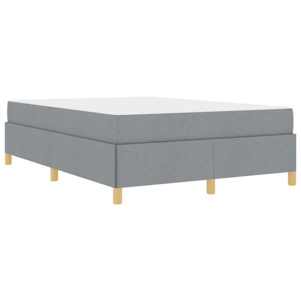 vidaXL Estructura de cama con colch&oacute;n Gris Claro 160 x 200 cm tela