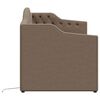 vidaXL Sof&aacute; cama con colch&oacute;n USB de tela gris taupe 90x200 cm