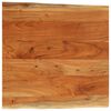 vidaXL Tablero mesa cuadrado borde natural madera acacia 80x80x3,8 cm