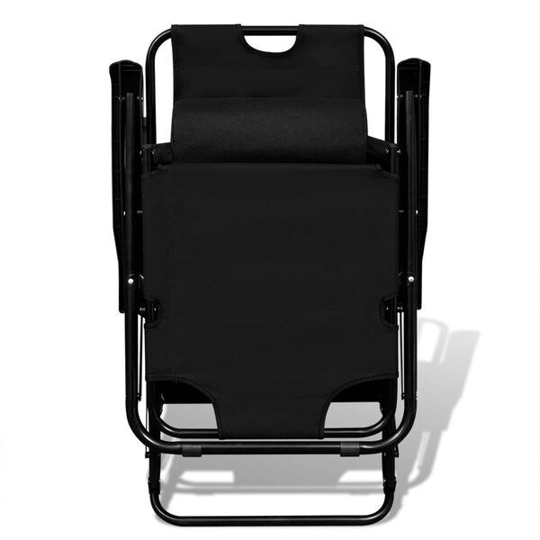 vidaXL Silla de Jard&iacute;n Negro tela