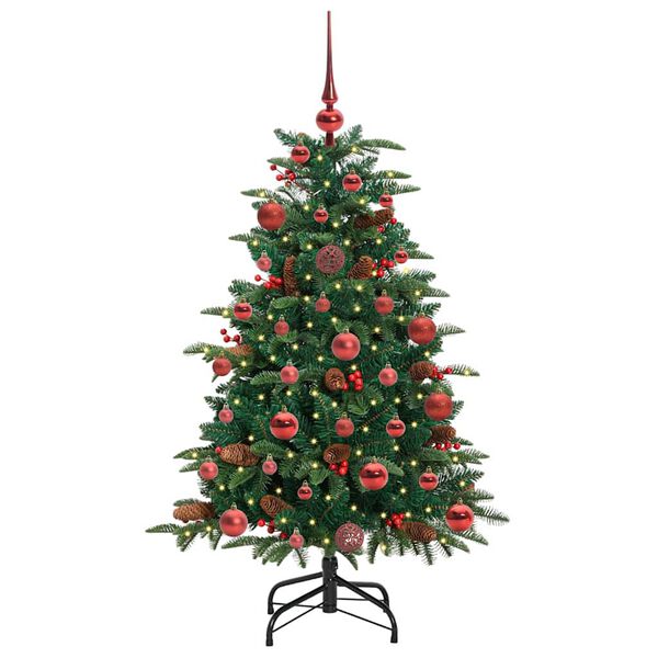 vidaXL Árbol de Navidad artificial Verde 120 cm PVC, Metal y Plástico