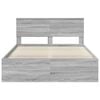 vidaXL Estructura de cama con cabecera Gris Sonoma 140 x 190 cm