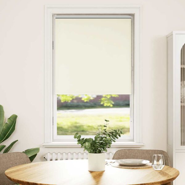 vidaXL Estor Enrollable Opaco Blanco Roto 75x130cm Tela Ancho 70,7cm