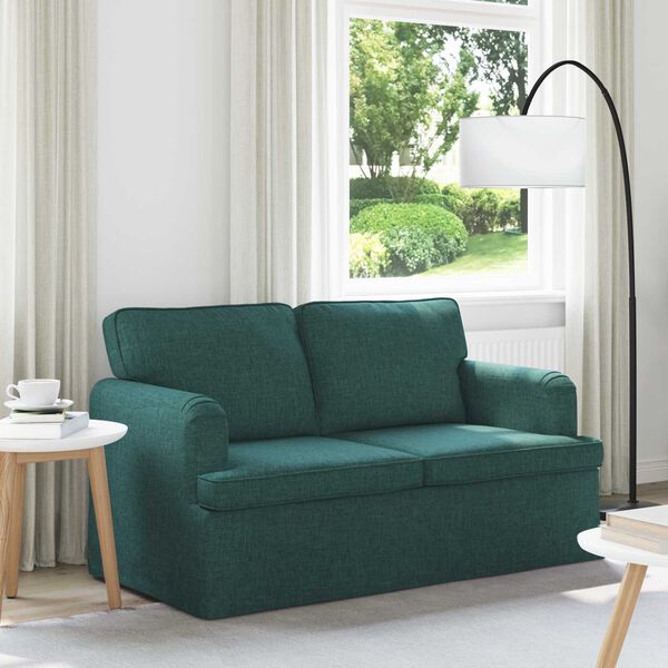 vidaXL Sof&aacute; Verde oscuro 144 x 80 x 85 cm tela
