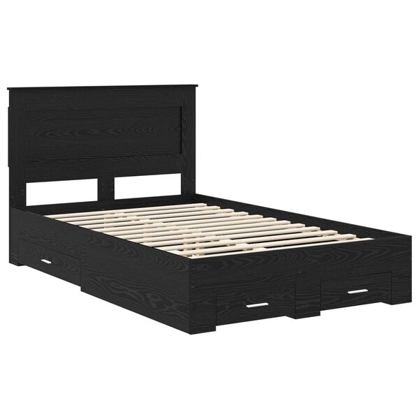 vidaXL Estructura de cama con caj&oacute;n con cabecera Madera contrachapada