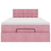 vidaXL Estructura de cama otomana colch&oacute;n terciopelo rosa 120x200cm