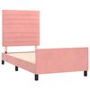 vidaXL Estructura de cama sin colch&oacute;n terciopelo rosa 100x200 cm