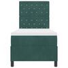 vidaXL Cama tipo Box Spring con colch&oacute;n Verde oscuro 80 x 200 cm tela
