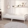 vidaXL Sof&aacute; cama con colch&oacute;n madera de pino maciza blanco 90x200 cm