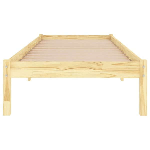 vidaXL Estructura de cama individual sin colch&oacute;n madera maciza