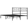 vidaXL Estructura cama sin colch&oacute;n con cabecero metal negro 120x200 cm
