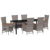 vidaXL Conjunto de Comedor de Jard&iacute;n 7 uds. Gris