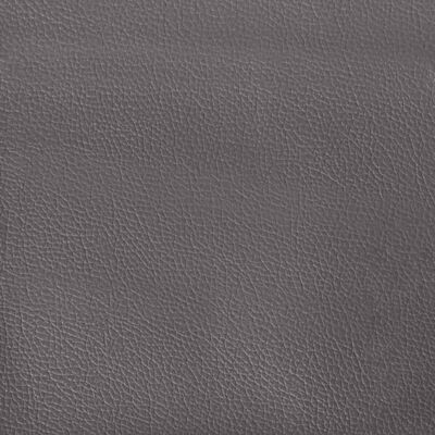 vidaXL Sofá de 2 plazas con cojines cuero sintético gris 120 cm