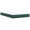 vidaXL Cama box spring con colch&oacute;n terciopelo verde oscuro 120x200 cm