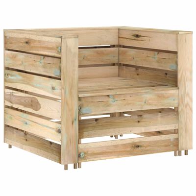 vidaXL Set de muebles de palés jardín 2 piezas madera pino impregnada