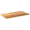 vidaXL Tablero de mesa rectangular madera maciza mango 100x70x2,5 cm