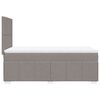 vidaXL Cama box spring con colch&oacute;n tela gris taupe 90x190 cm