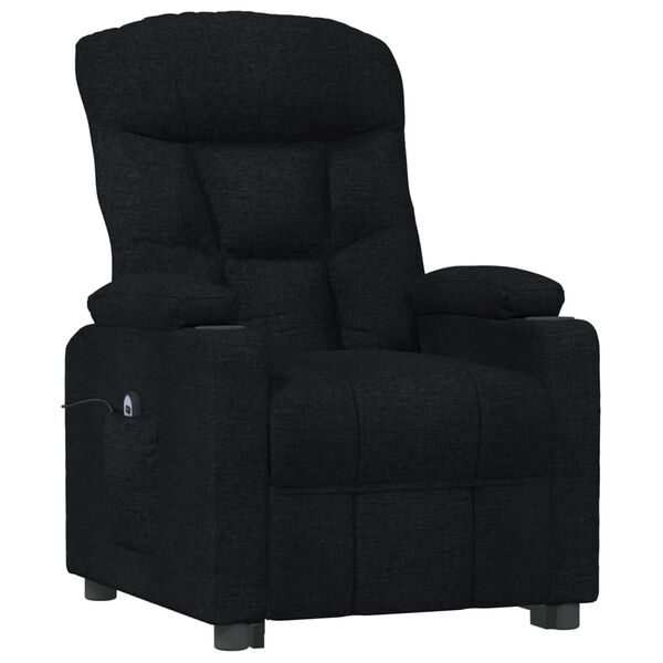 vidaXL Sill&oacute;n elevable tela negro