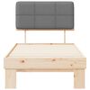 vidaXL Estructura de Cama con Cabecera Tapizada Gris Claro