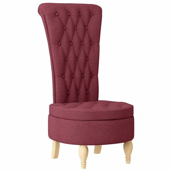 vidaXL Silla de estilo zueco Rojo vino 56,5 x 70 x 110 cm tela