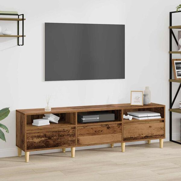vidaXL Gabinete de TV con caj&oacute;n Madera Vieja 150 x 30 x 45 cm