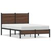 vidaXL Estructura de cama sin colch&oacute;n metal marr&oacute;n roble 120x190 cm