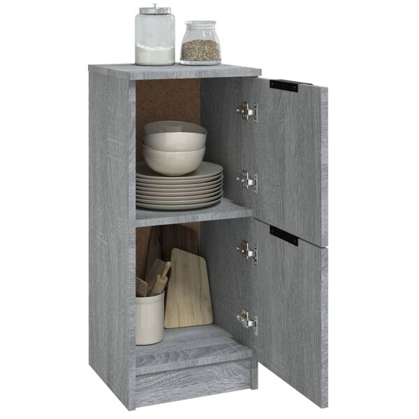 vidaXL Aparador de madera contrachapada gris Sonoma 30x30x70 cm