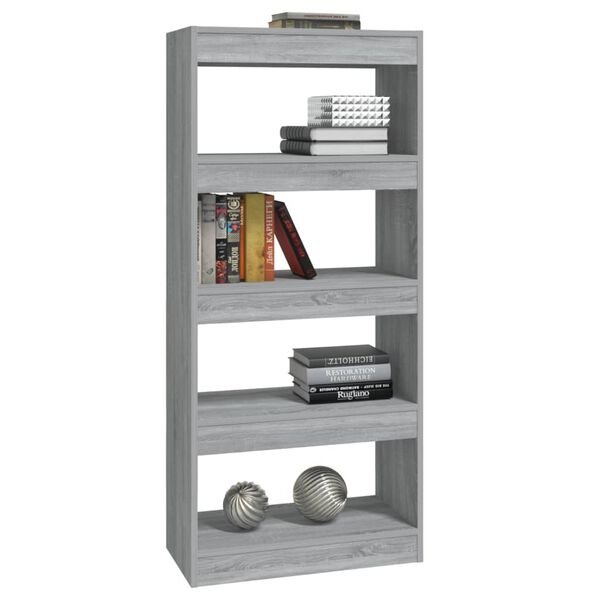 vidaXL Estanter&iacute;a madera contrachapada gris Sonoma 60x30x135 cm