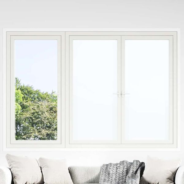 vidaXL L&aacute;minas de ventana esmerilada 5 uds PVC blanco