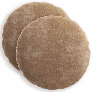 vidaXL Funda de almohada 2 uds. HEERLEN Marr&oacute;n &Oslash; 50 cm Tela Chenille