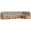 vidaXL Conjunto de sof&aacute;s de exterior 5 pcs Gris Natural y Claro