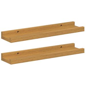 vidaXL Estante de pared 2 pcs Beige 40 x 9 x 3 cm Madera de ingenier&iacute;a