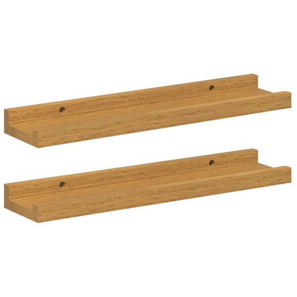 vidaXL Estante de pared 2 pcs Beige 40 x 9 x 3 cm Madera de ingenier&iacute;a